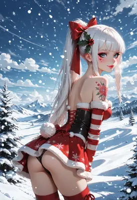 Festive Holiday Spirit in the Snow