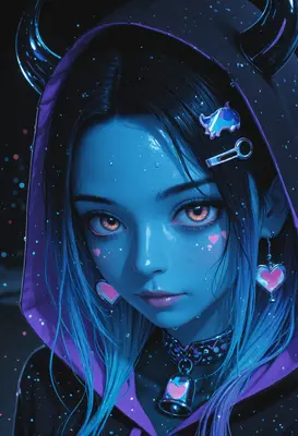 Neon Demon Girl in the Rain