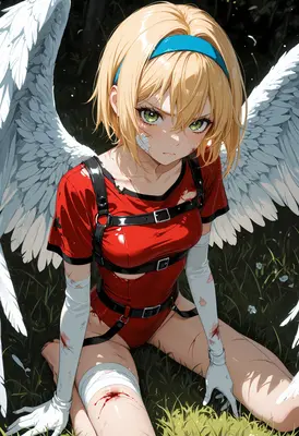 Wounded Angel in the Grass