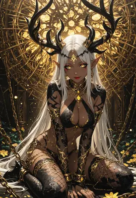 Golden Antlered Elf Queen