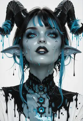 Ethereal Demon Queen of Blue Ink