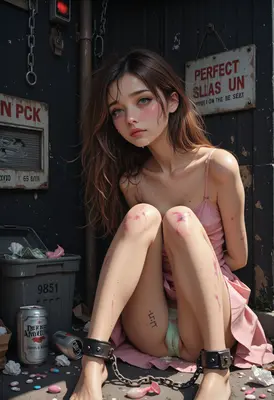 Captive Girl in a Dark Alleyway