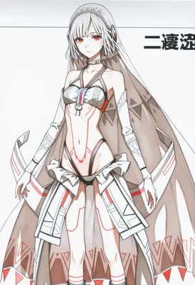 Futuristic Silver Haired Cybernetic Maiden