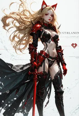 Crimson Fox Knight in Spiked Armor