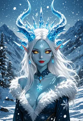 Ethereal Ice Queen of the Mountains
