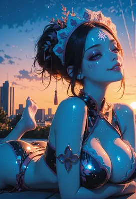 Twilight Empress Resting Under City Skies