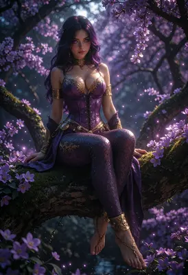 Enchantress of the Purple Blossom Forest