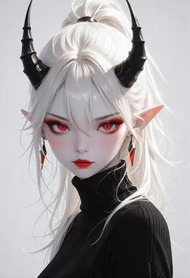 Ethereal Succubus with Piercing Red Eyes