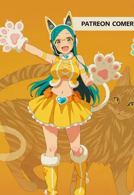 Cheerful Cat Girl Cosplay Enthusiast