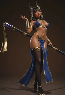 Egyptian Goddess with Staff