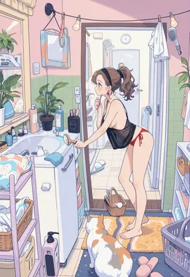 Morning Routine with a Calico Companion