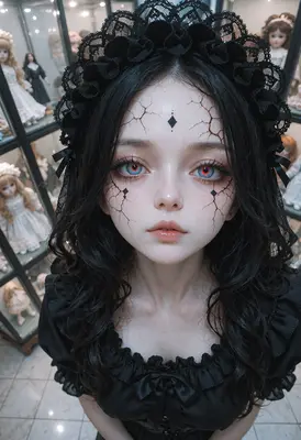 Gothic Porcelain Doll Girl