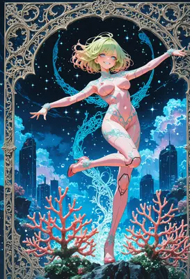 Cyborg Siren of the Neon Abyss