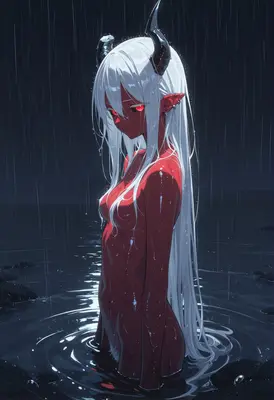 Melancholy Demon in the Rain