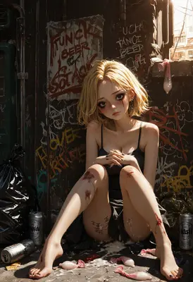 Lost Soul in the Gritty Alley