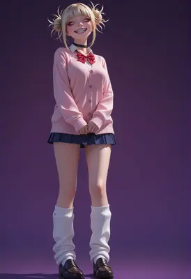 Himiko Toga in Pink Cardigan