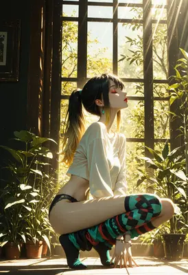 Serene Morning Light in the Greenhouse