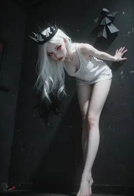Gothic Queen with Red Eyes
