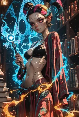 Mystic Mage with Cracked Porcelain Skin