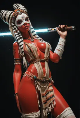 Tribal Togruta Warrior with Lightblade