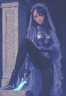 Ethereal Warrior in Silver Armor