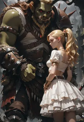 The Orc Warlord and His Captive