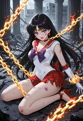 Sailor Mars Bound in Burning Chains
