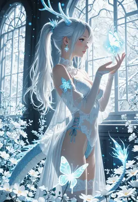 Winter Queen with Frost Butterfly