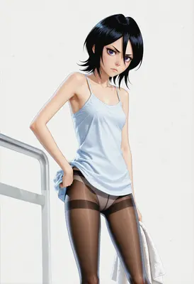 Pensive Rukia in Casual Attire