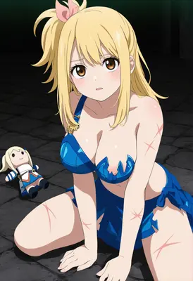 Battle Wounded Blonde Mage and Doll