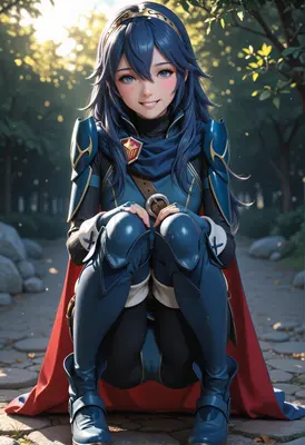 Blue Knight Resting in the Forest
