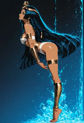 Mystic Egyptian Queen in Blue Waters