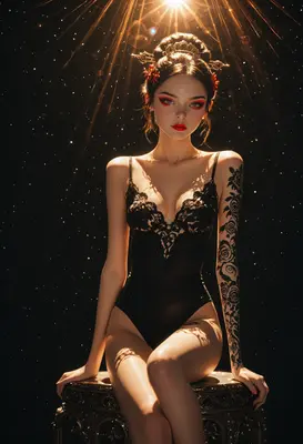 Ethereal Beauty in Lace and Gold