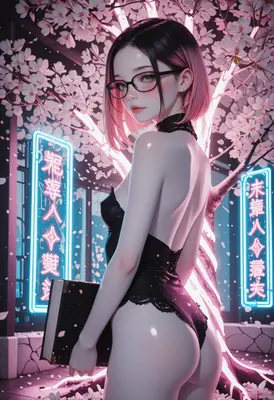 Neon Sakura Night Scholar