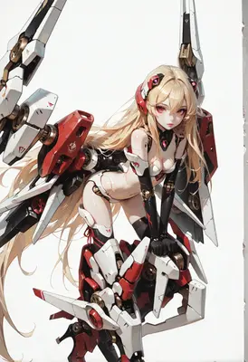 Armored Blonde Android Pilot