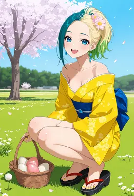 Springtime Picnic with Sakura Blossoms