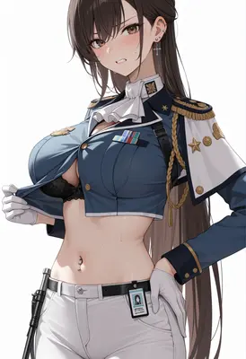 Flustered Military Officer in Uniform