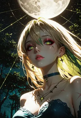 Celestial Beauty Under The Full Moon