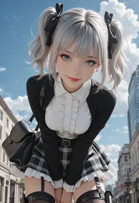Silver Haired Student in the City