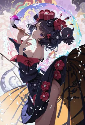 Elegant Artist with Ink Brush