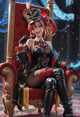 Regal Commander on Her Crimson Throne