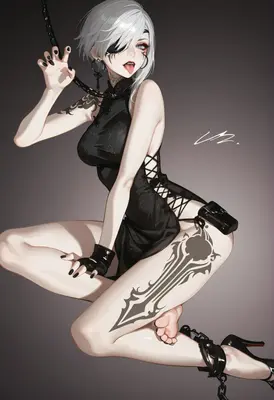 Edgy Cyberpunk Girl with Chain Accessories