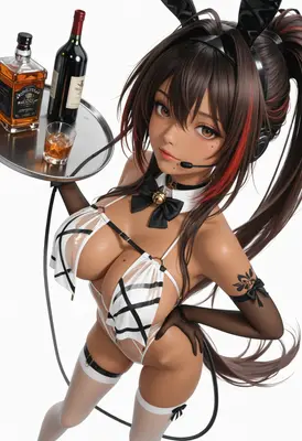 Bunny Girl Server with Drinks