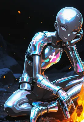 Chrome Android Resting by Firelight