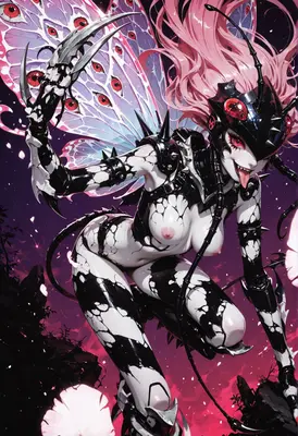 Ferocious Insectoid Queen in Dark Void