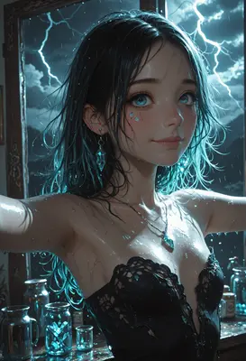 Stormlit Beauty in Lace