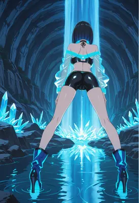 Crystal Cave Guardian in Blue