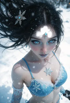 Ethereal Winter Queen in Snow