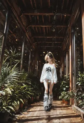 Strolling Through the Sunlit Conservatory