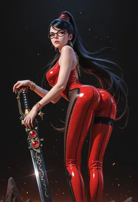 Scarlet Warrior in Latex Armor